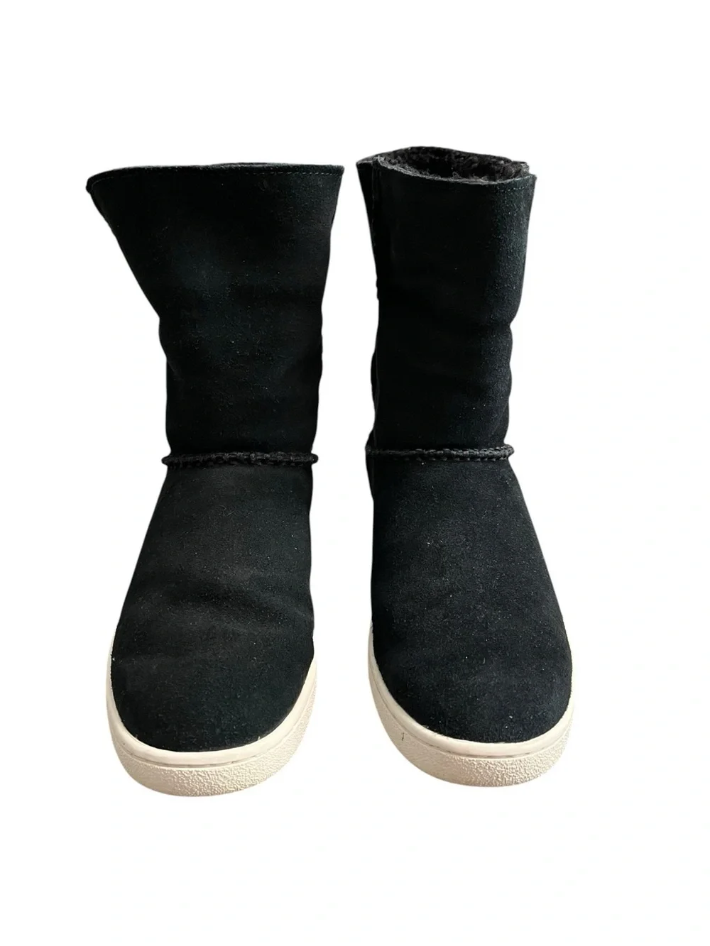 UGG Mika Classic Sneaker Boot Black Shearling Fold Over Womens‎ Size 8 W/ Box
